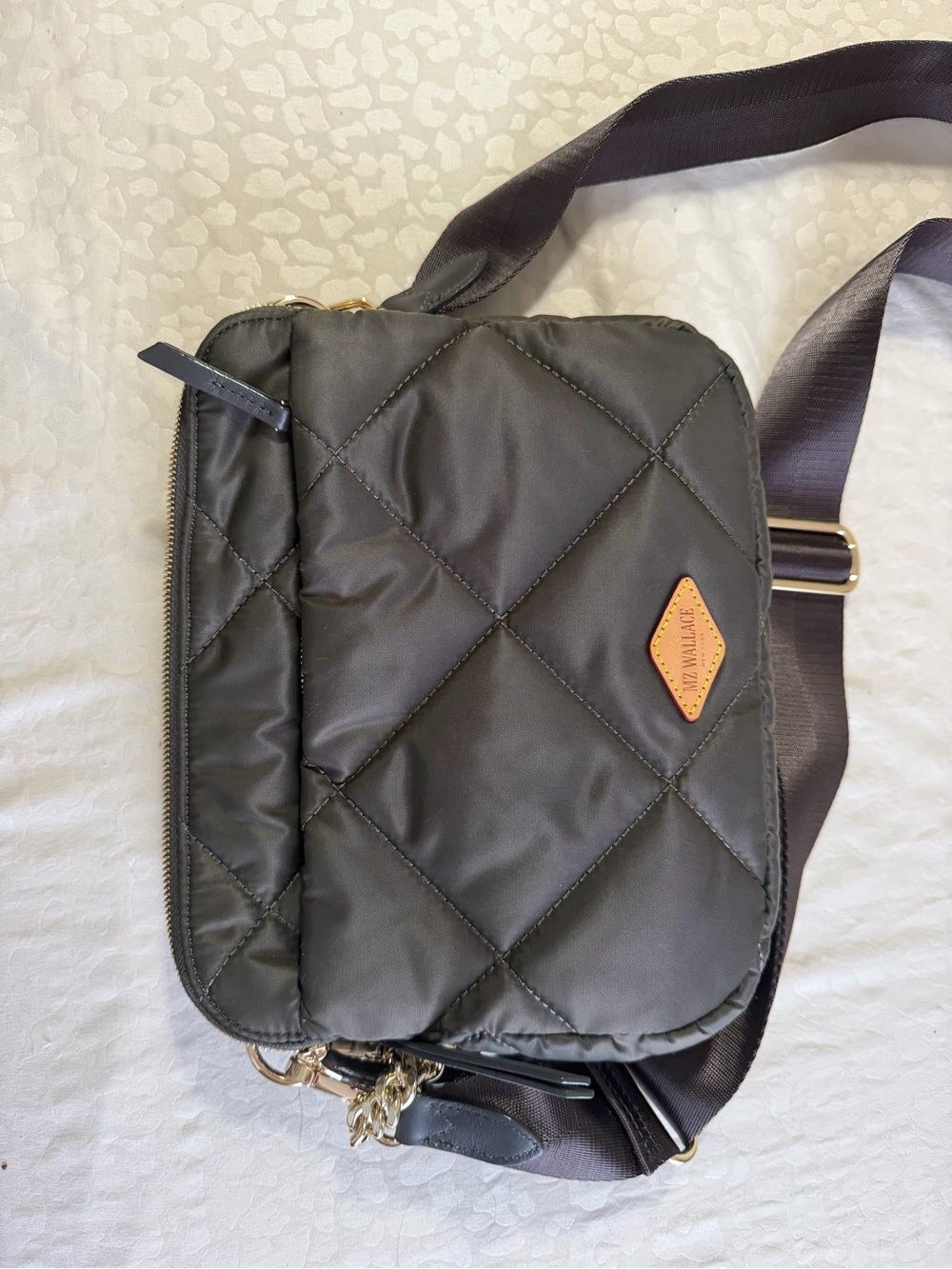 Excellent Used Condition MZ Wallace Quilted Crossbody Bag with Chain - Picture 7 of 10